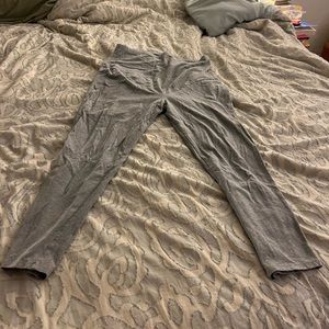 Slightly wrinkled pair of maternity leggings